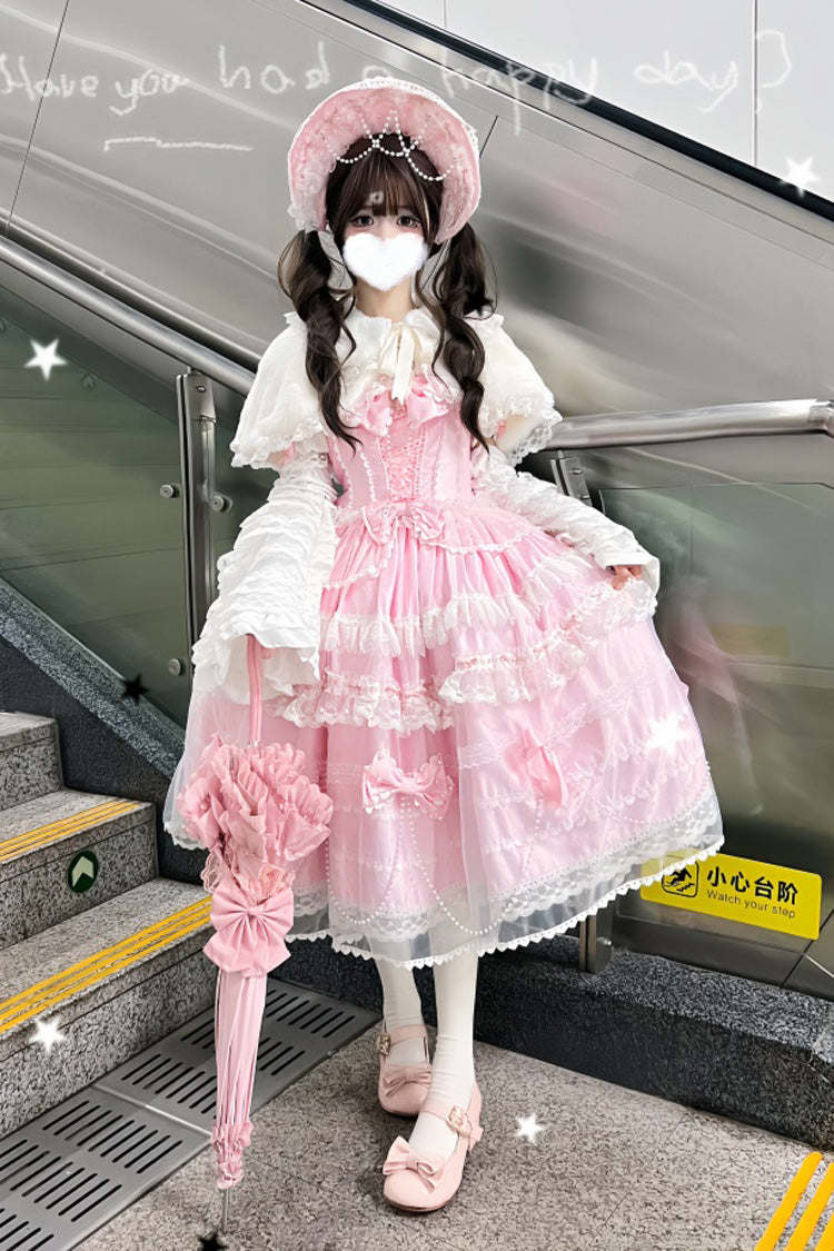 Lolita JSK Dress - Showa Girl, 2 Colors, Long Length, Layered, Sweet Style - additional product view 4