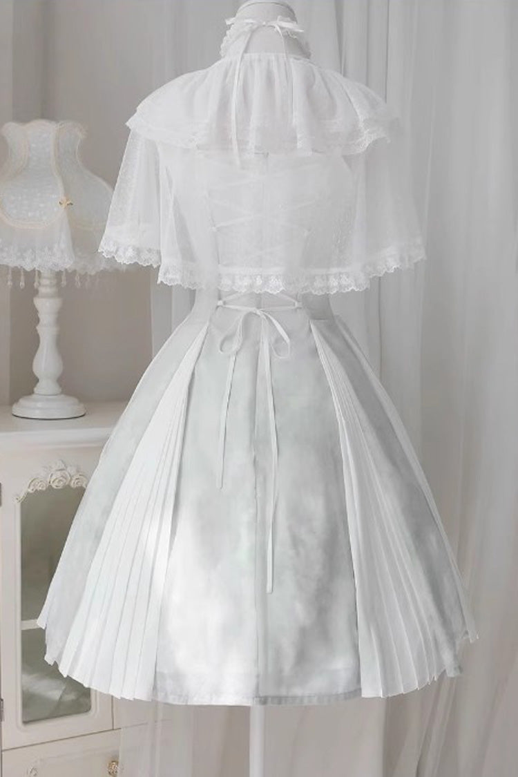 Lolita JSK Dress - Summer Dream Lotus, White, Chinese-Inspired Style, Sweet Style - additional product view 9