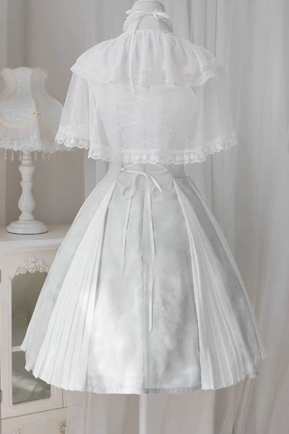 Lolita JSK Dress - Summer Dream Lotus, White, Chinese-Inspired Style, Sweet Style - additional product view 9