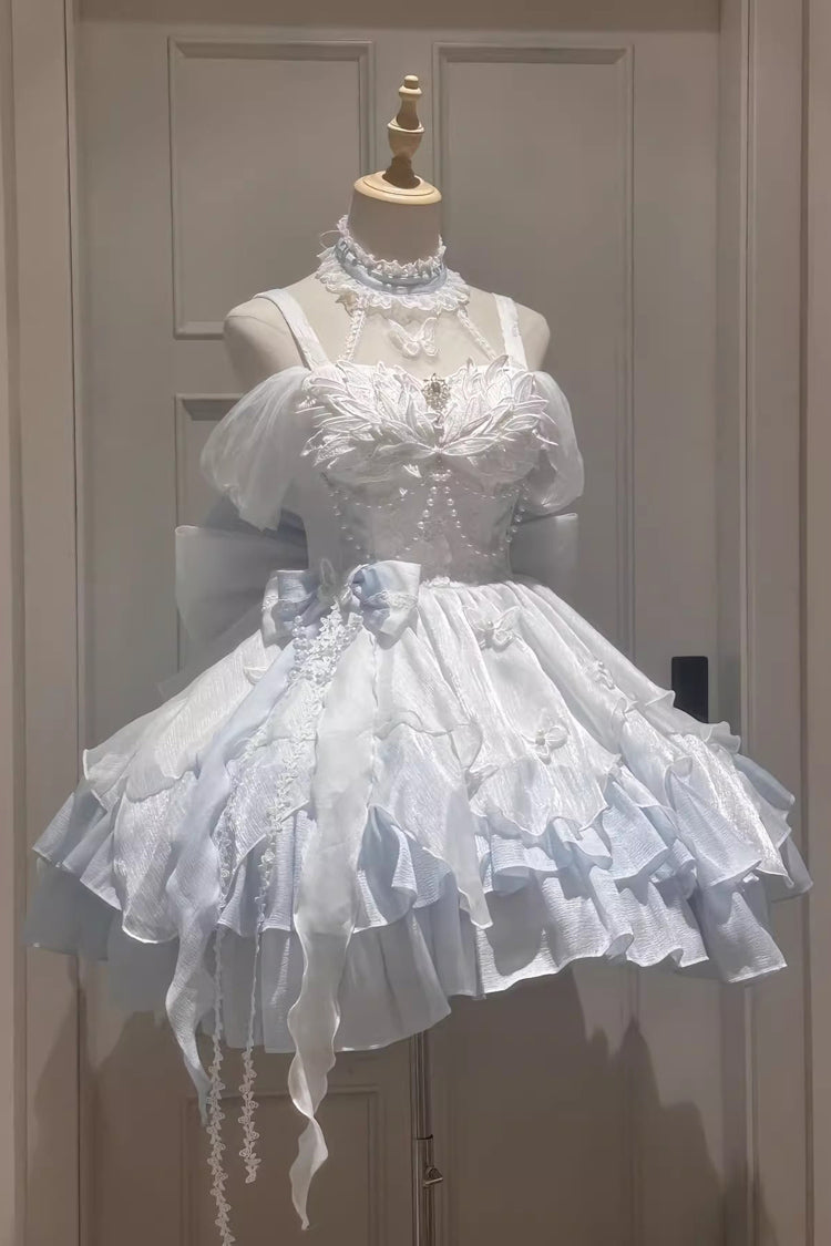 Lolita JSK Dress - Swan Lake, 2 Colors, Gothic Style, Bow Detail, Ruffled - additional product view 3