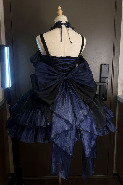 Lolita JSK Dress - Swan Lake, 2 Colors, Gothic Style, Bow Detail, Ruffled - additional product view 8