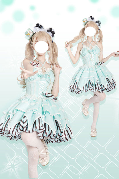 Lolita JSK Dress - Sweetheart Gummies, 3 Colors, Bow Detail, Sweet Style - main product image