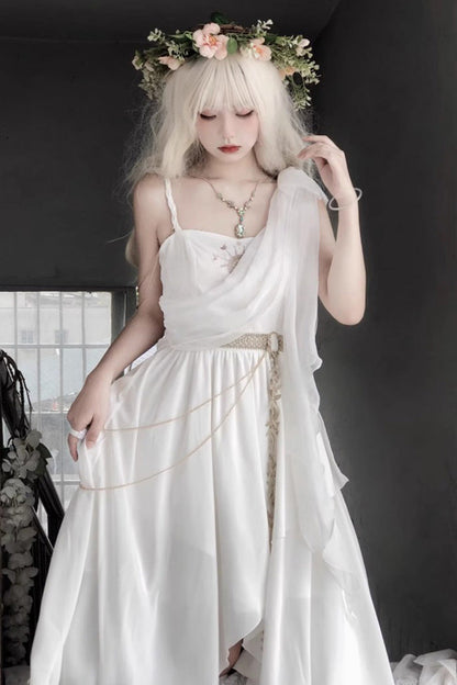 Lolita JSK Dress - Tears Of Themis Greek, White, Gothic Style - additional product view 2