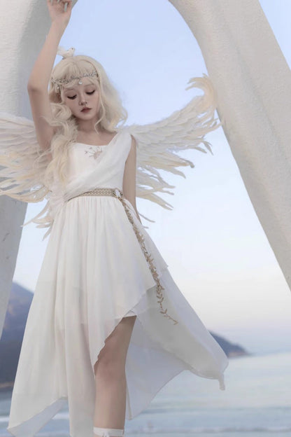 Lolita JSK Dress - Tears Of Themis Greek, White, Gothic Style - additional product view 8
