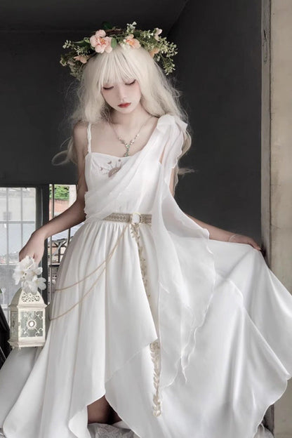 Lolita JSK Dress - Tears Of Themis Greek, White, Gothic Style - additional product view 9