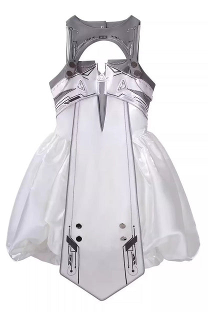 Lolita JSK Dress - Tech Light Realm, White, Punk Style, Printed - S Dress(Only) / M Dress(Only) / L Dress(Only) option