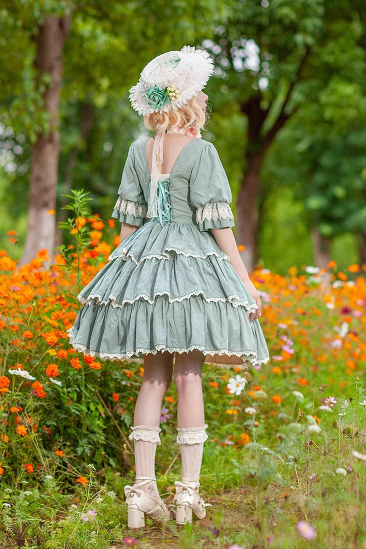 Lolita JSK Dress - Tulip Print, 3 Colors, Sweet Style, Printed, Embroidered - additional product view 3