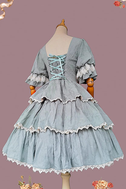 Lolita JSK Dress - Tulip Print, 3 Colors, Sweet Style, Printed, Embroidered - additional product view 7