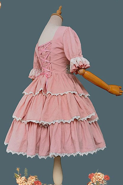 Lolita JSK Dress - Tulip Print, 3 Colors, Sweet Style, Printed, Embroidered - additional product view 11