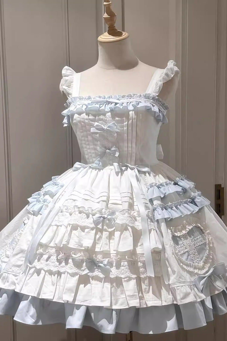 Lolita JSK Dress - Window Dolls, 2 Colors, Layered, Sweet Style, Bow Detail - additional product view 2