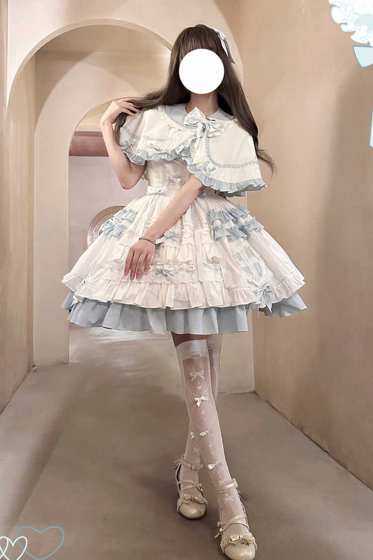 Lolita JSK Dress - Window Dolls, 2 Colors, Layered, Sweet Style, Bow Detail - additional product view 4
