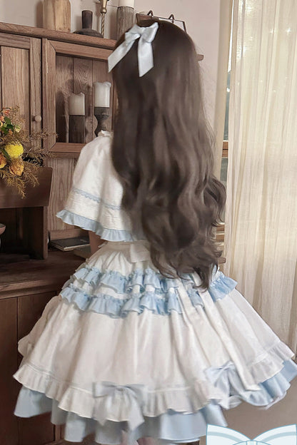 Lolita JSK Dress - Window Dolls, 2 Colors, Layered, Sweet Style, Bow Detail - additional product view 5