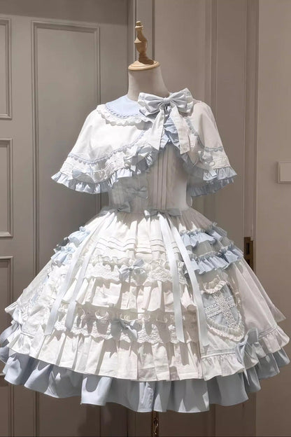 Lolita JSK Dress - Window Dolls, 2 Colors, Layered, Sweet Style, Bow Detail - main product image
