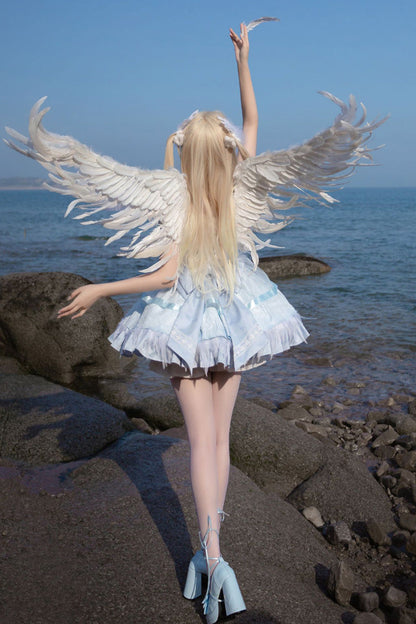 Lolita JSK Dress - Wings Arrival Multi-layer, 3 Colors, Ruffled, Sweet Style - additional product view 10
