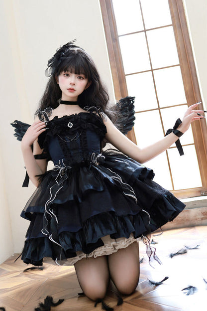 Lolita JSK Dress - Wings Arrival Multi-layer, 3 Colors, Ruffled, Sweet Style - additional product view 16