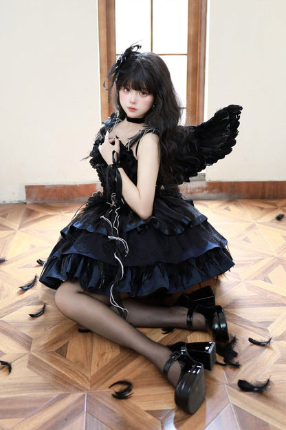Lolita JSK Dress - Wings Arrival Multi-layer, 3 Colors, Ruffled, Sweet Style - additional product view 17