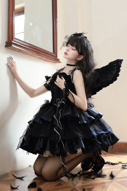 Lolita JSK Dress - Wings Arrival Multi-layer, 3 Colors, Ruffled, Sweet Style - additional product view 18