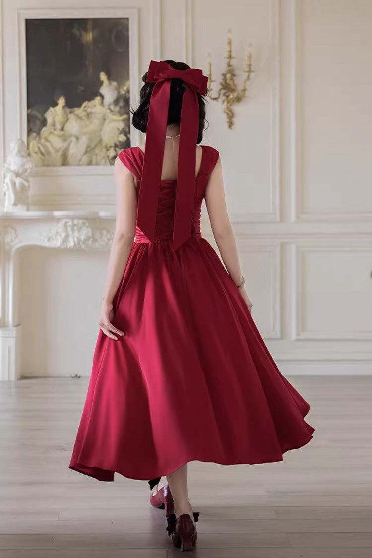 Lolita JSK Dress - With Love, Red, Square Collar - Kawaii Layering Dress - additional product view 3