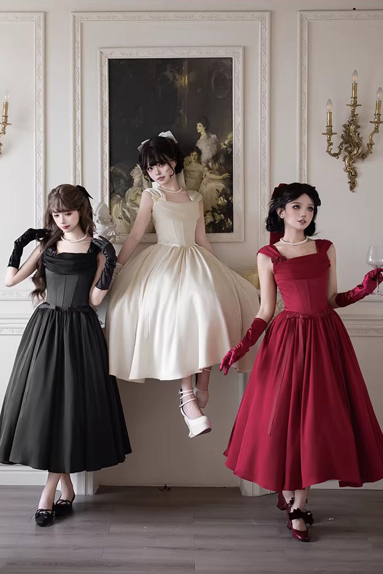 Lolita JSK Dress - With Love, Red, Square Collar - Kawaii Layering Dress - additional product view 7