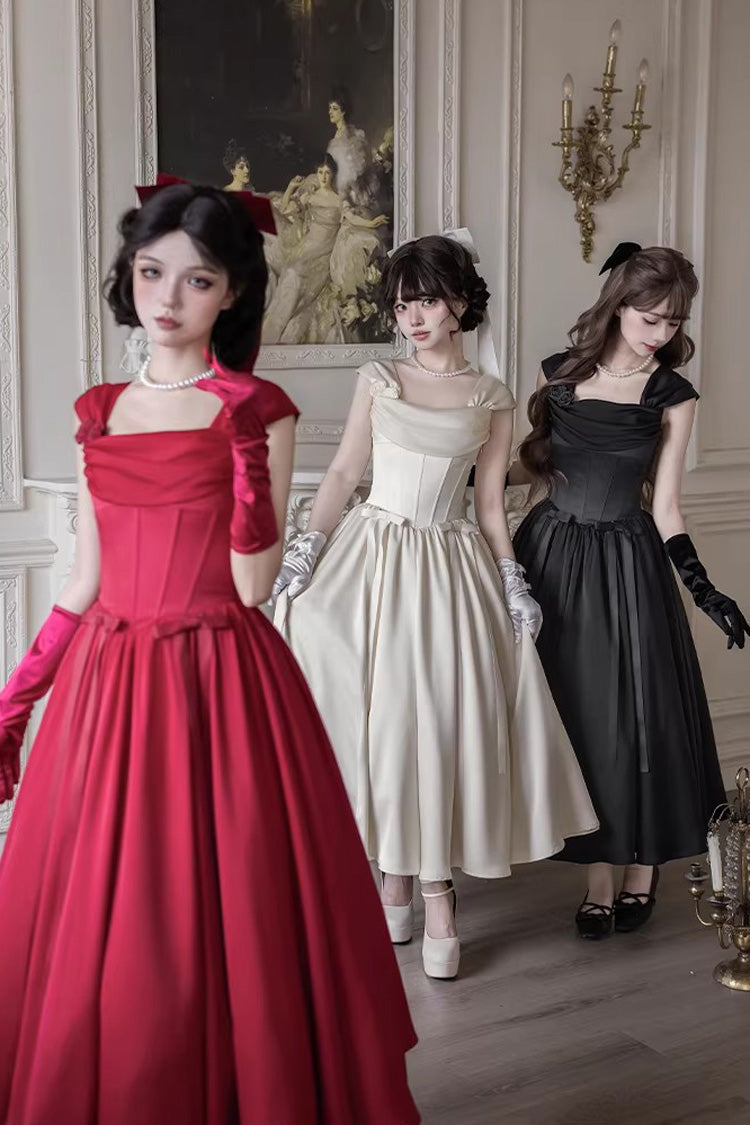 Lolita JSK Dress - With Love, Red, Square Collar - Kawaii Layering Dress - additional product view 8