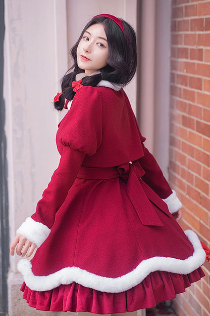Lolita Jumper Skirt - Bowknot Lantern Festival And, Red, Bow Detail, Sweet Style - additional product view 4