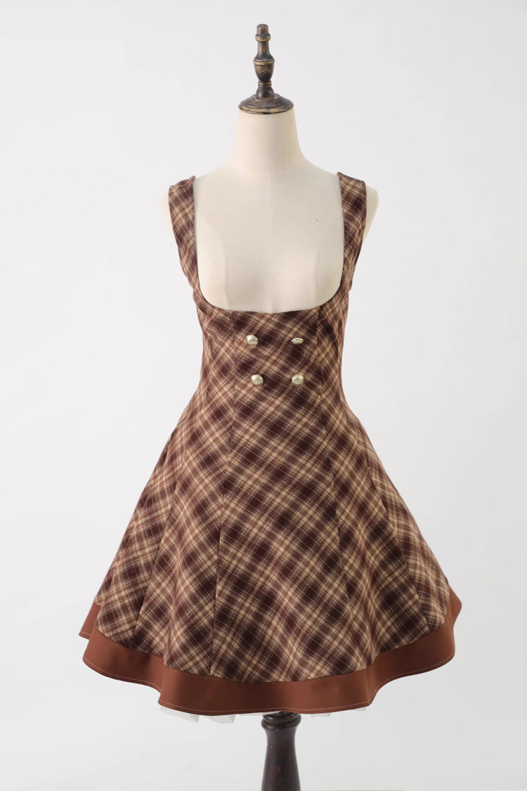 Lolita Jumper Skirt - Broken Pocket Watch, Brown, Classic Style, Printed - additional product view 2