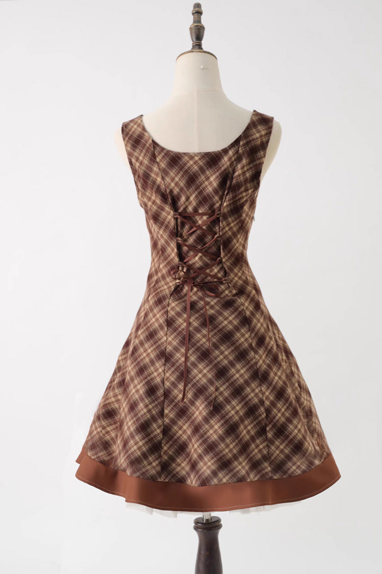 Lolita Jumper Skirt - Broken Pocket Watch, Brown, Classic Style, Printed - additional product view 3