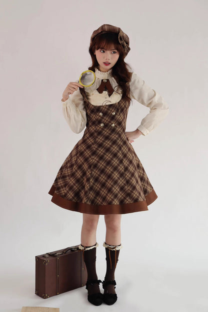Lolita Jumper Skirt - Broken Pocket Watch, Brown, Classic Style, Printed - additional product view 8
