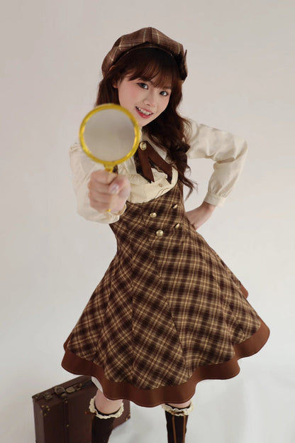 Lolita Jumper Skirt - Broken Pocket Watch, Brown, Classic Style, Printed - additional product view 10