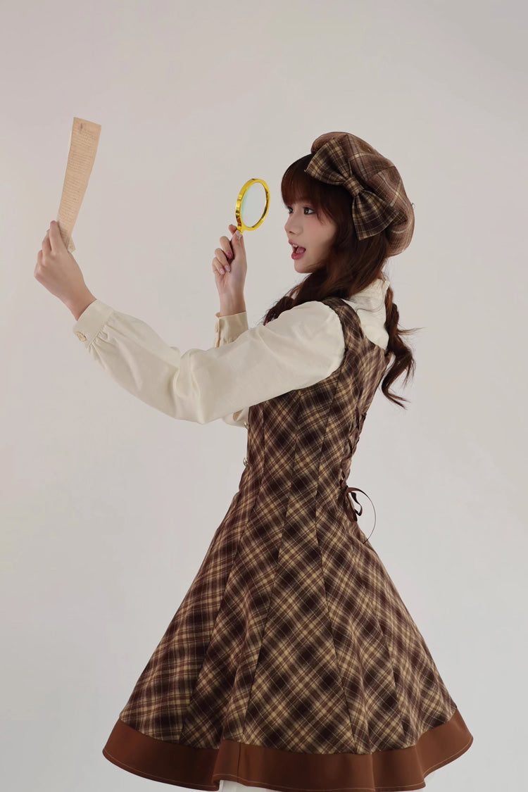Lolita Jumper Skirt - Broken Pocket Watch, Brown, Classic Style, Printed - additional product view 11