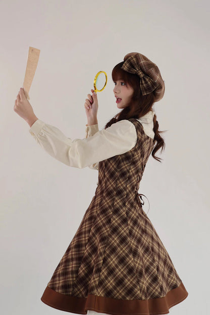 Lolita Jumper Skirt - Broken Pocket Watch, Brown, Classic Style, Printed - additional product view 11