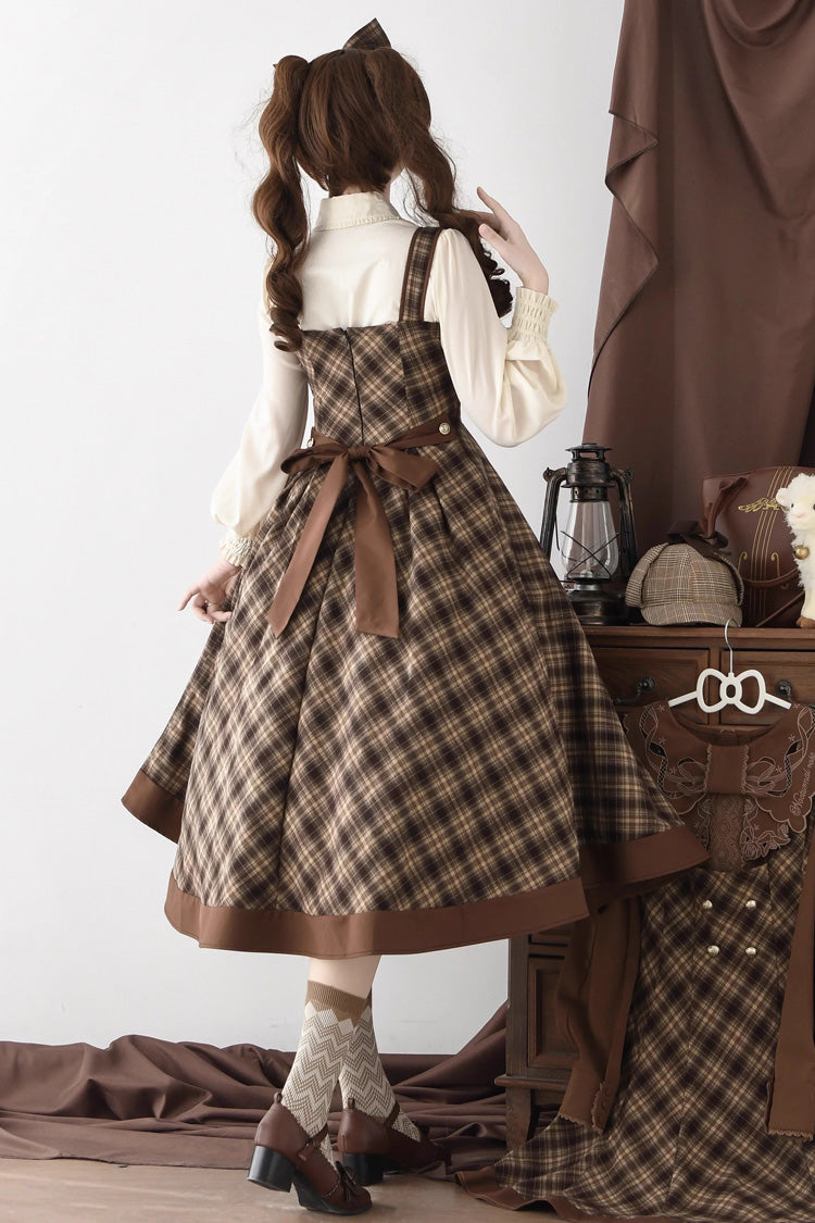Lolita Jumper Skirt - Broken Pocket Watch, Brown, Printed, Classic Style - additional product view 2