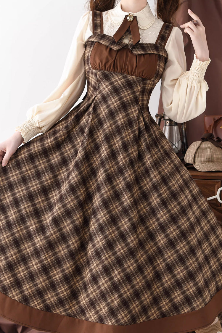 Lolita Jumper Skirt - Broken Pocket Watch, Brown, Printed, Classic Style - additional product view 3