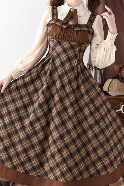 Lolita Jumper Skirt - Broken Pocket Watch, Brown, Printed, Classic Style - additional product view 3