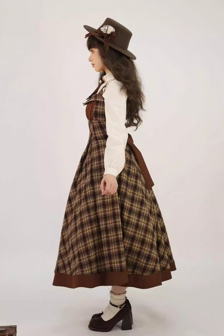 Lolita Jumper Skirt - Broken Pocket Watch, Brown, Printed, Classic Style - additional product view 4