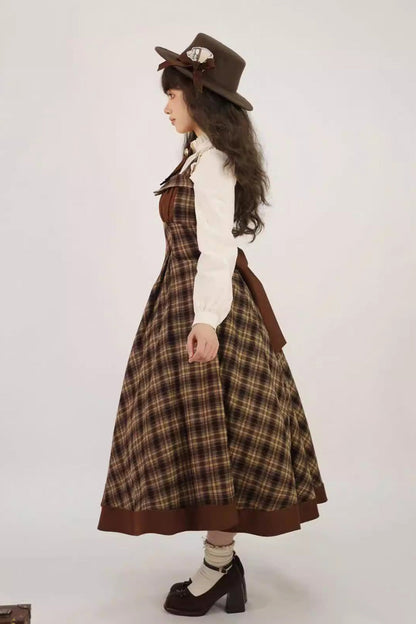 Lolita Jumper Skirt - Broken Pocket Watch, Brown, Printed, Classic Style - additional product view 4