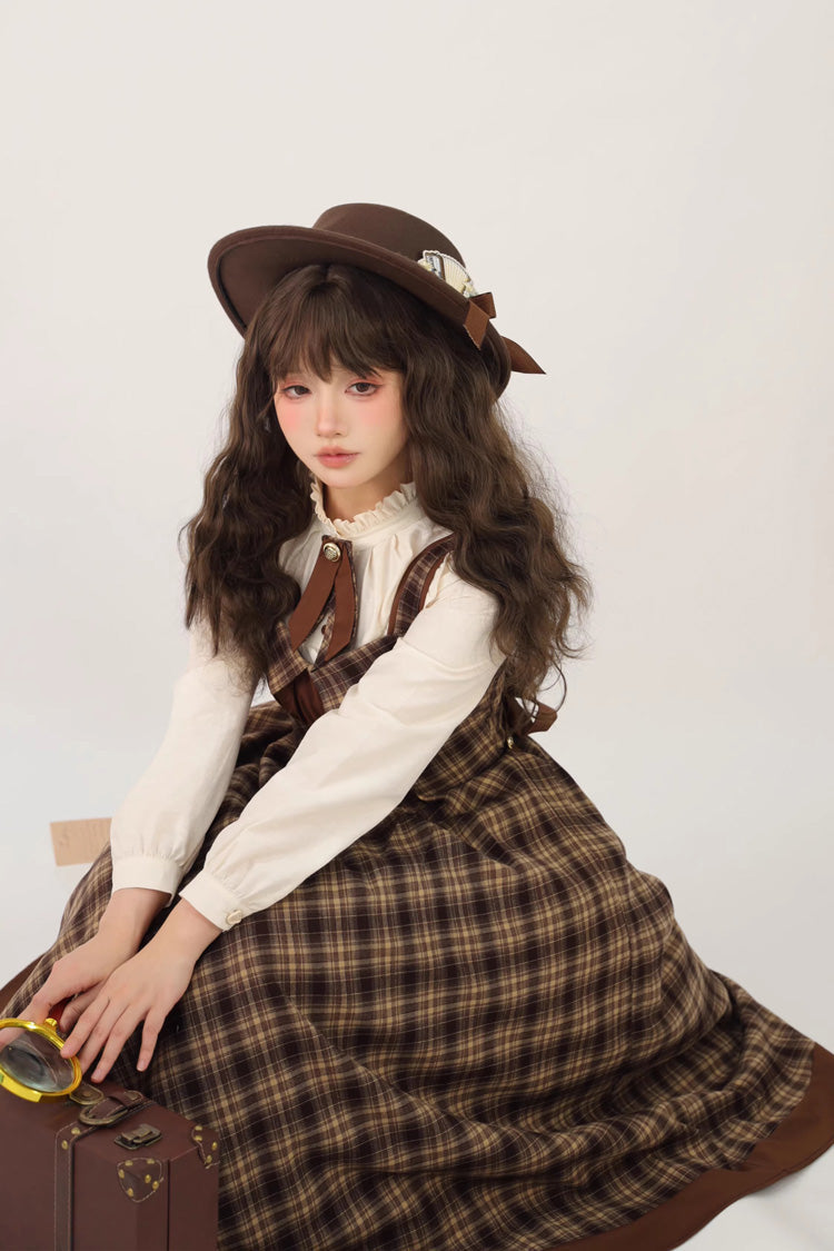 Lolita Jumper Skirt - Broken Pocket Watch, Brown, Printed, Classic Style - additional product view 7