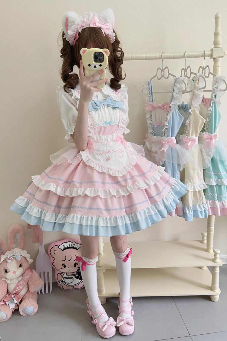 Lolita Jumper Skirt - Cat Ear Story Multi-layer, 4 Colors, Bow Detail, Ruffled - additional product view 5