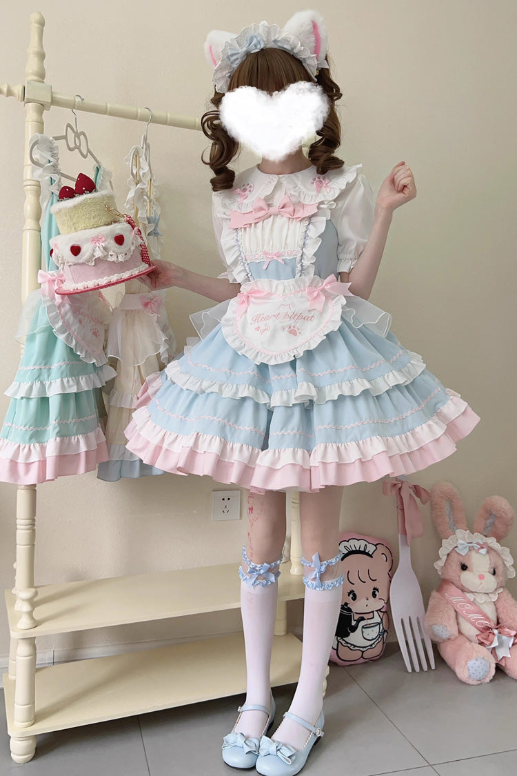 Lolita Jumper Skirt - Cat Ear Story Multi-layer, 4 Colors, Bow Detail, Ruffled - additional product view 8