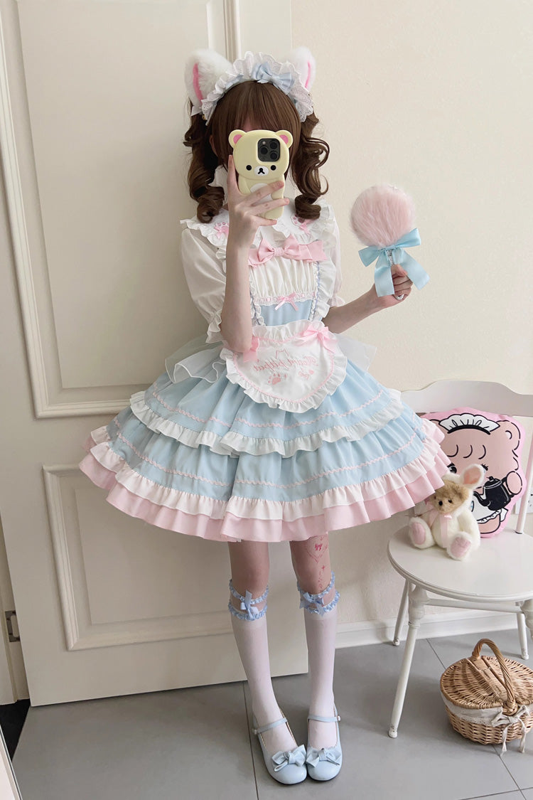 Lolita Jumper Skirt - Cat Ear Story Multi-layer, 4 Colors, Bow Detail, Ruffled - additional product view 10