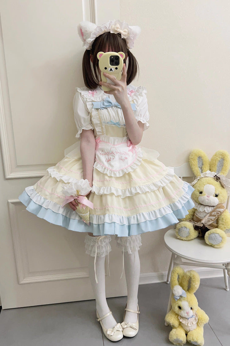 Lolita Jumper Skirt - Cat Ear Story Multi-layer, 4 Colors, Bow Detail, Ruffled - additional product view 13