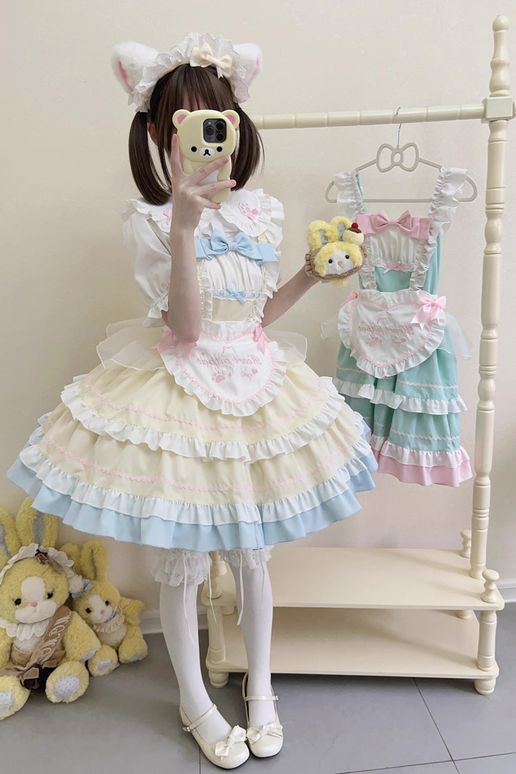 Lolita Jumper Skirt - Cat Ear Story Multi-layer, 4 Colors, Bow Detail, Ruffled - additional product view 15