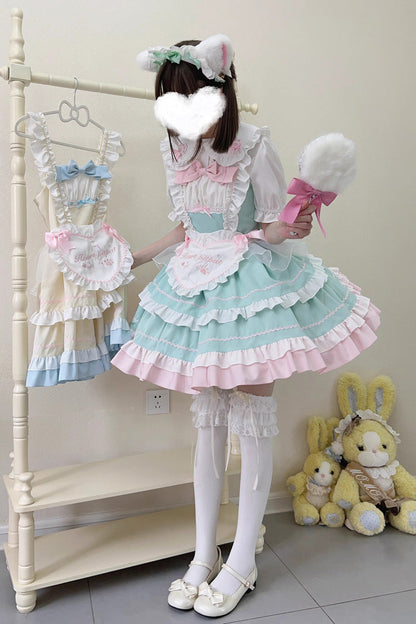 Lolita Jumper Skirt - Cat Ear Story Multi-layer, 4 Colors, Bow Detail, Ruffled - additional product view 17