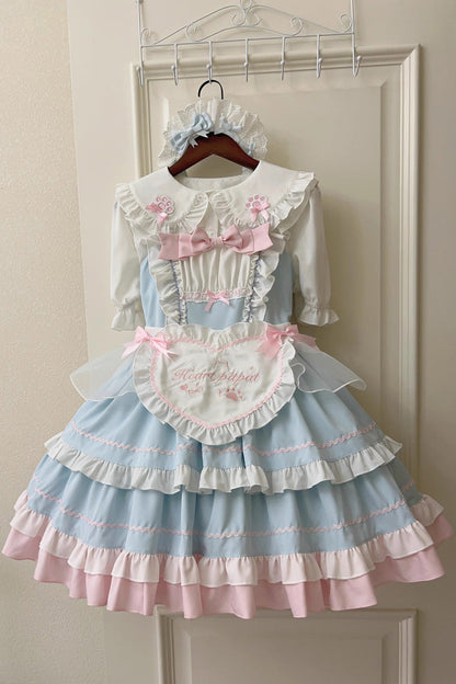 Lolita Jumper Skirt - Cat Ear Story Multi-layer, 4 Colors, Bow Detail, Ruffled - additional product view 22