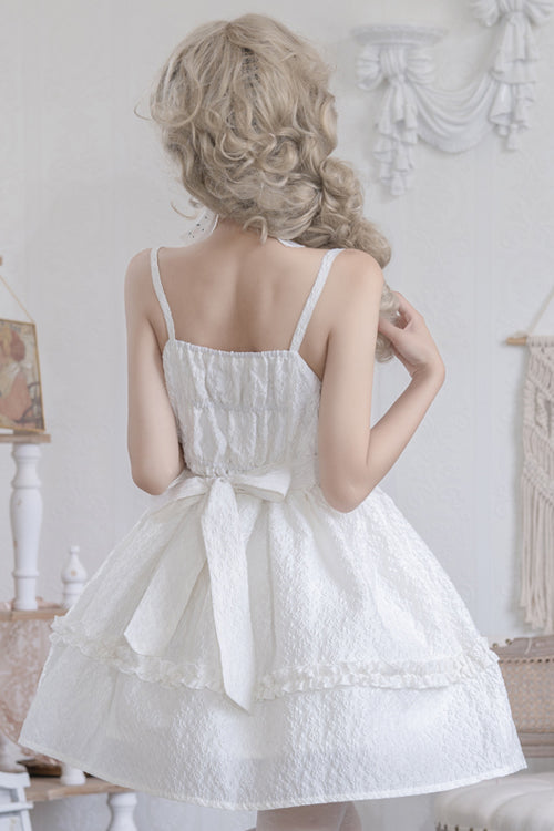 Lolita Jumper Skirt - Chiffon, 2 Colors, High Waist, Ruffled, Sweet Style - additional product view 3