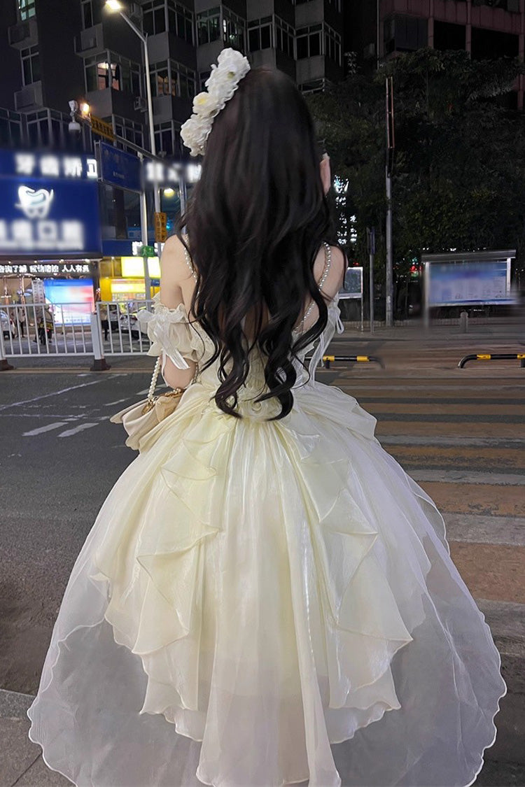 Lolita Jumper Skirt - Cindy Rose, Ivory, Ruffled, Halterneck, Sweet Style - additional product view 5