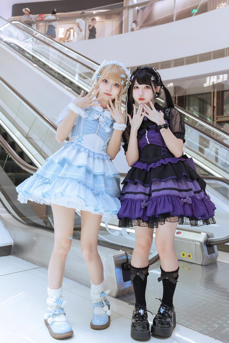 Lolita Jumper Skirt - Cotton Cloud, 2 Colors, Detachable Detail, Lace-Up, Sweet Style - additional product view 8