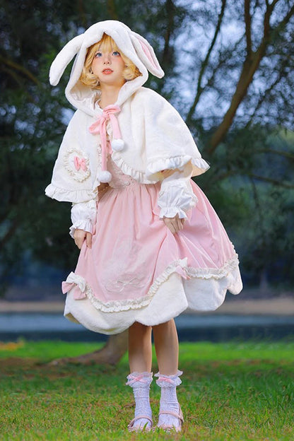 Lolita Jumper Skirt - Deer Print, Pink, Sweet Style, Bow Detail, Printed - additional product view 2