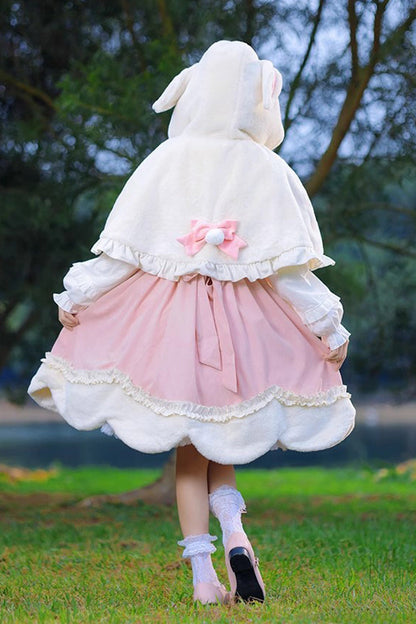 Lolita Jumper Skirt - Deer Print, Pink, Sweet Style, Bow Detail, Printed - additional product view 7