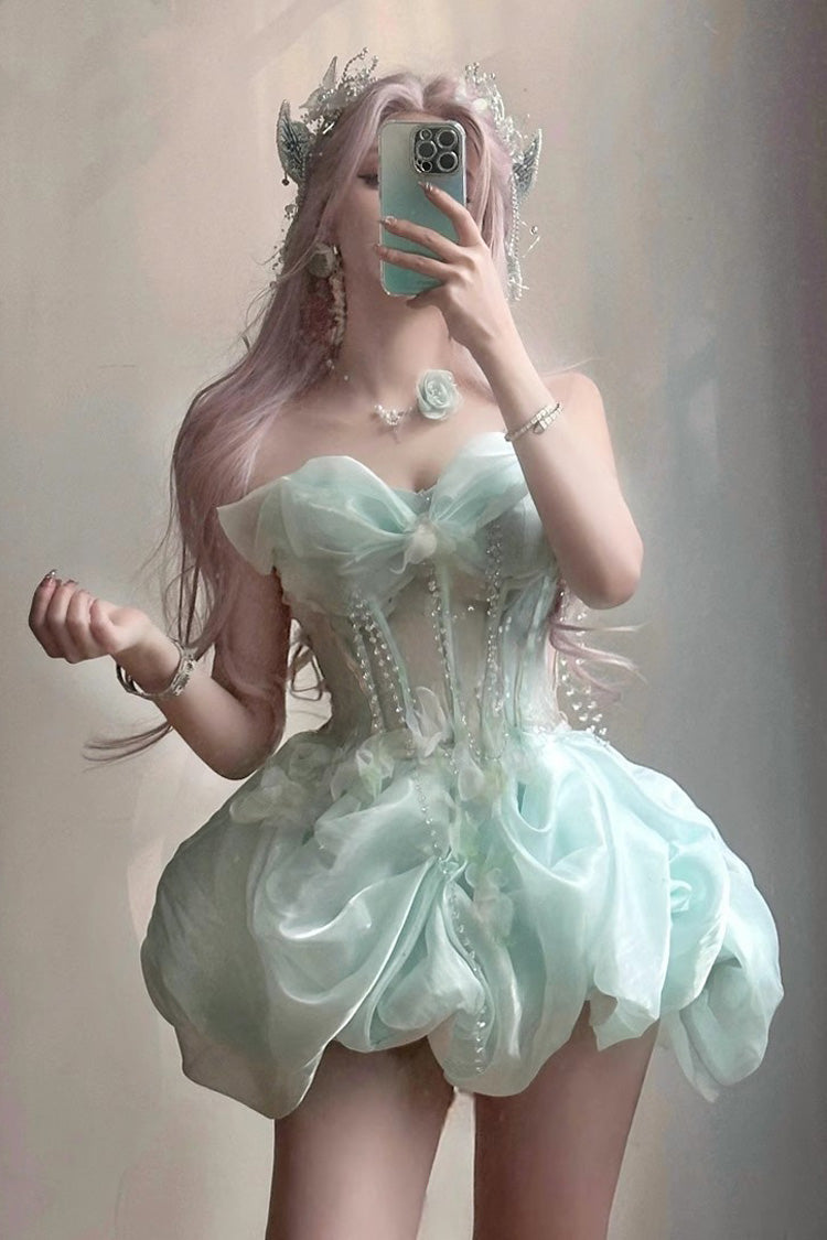 Lolita Jumper Skirt - Fairy, Green, Bow Detail, Sweet Style - Lolita Coordinate Dress - additional product view 2
